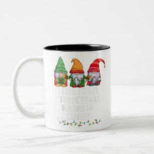 Xmas Plaid Funny Three Gnome This Is My Christmas Two-Tone Coffee Mug