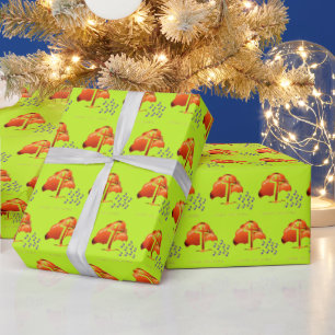 Xmas Praying greenish Wrapping Paper