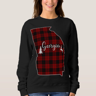 Xmas Presents for Mum Dad Red Plaid Deer Tree Geor Sweatshirt