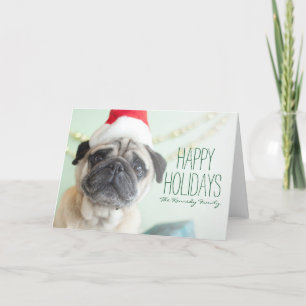 Xmas Pug Holiday Card