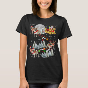 Xmas Pug Sledge Christmas Sledge Santa Dog T Shirt