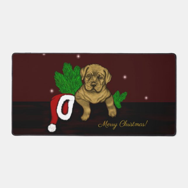 XMas Puppy Desk Mat (Front)