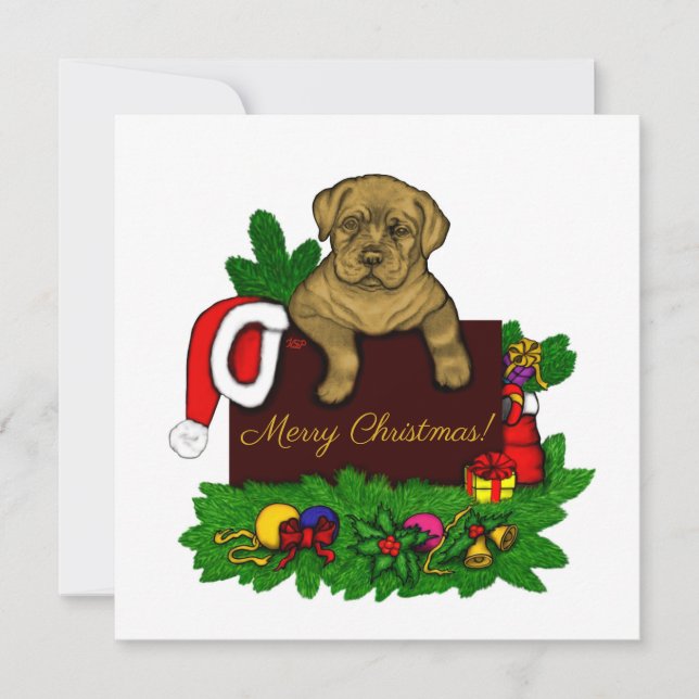 XMas Puppy Holiday Card (Front)