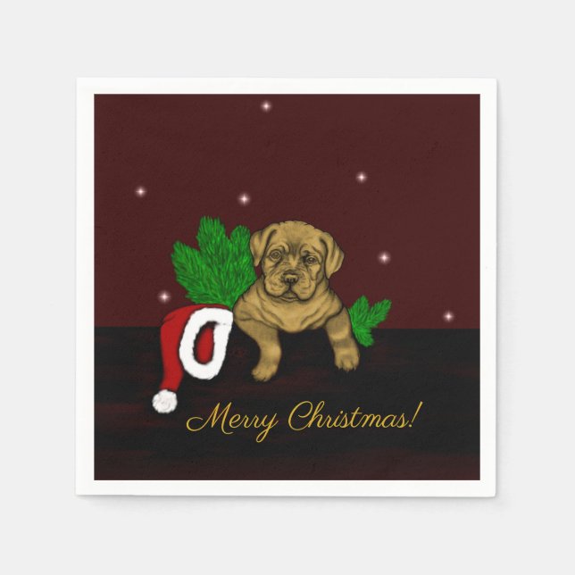 XMas Puppy Napkin (Front)