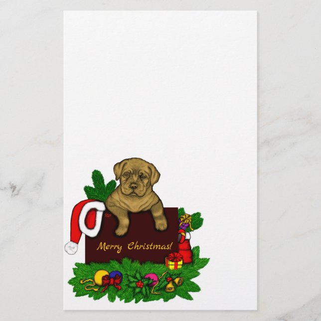 XMas Puppy Stationery (Front)
