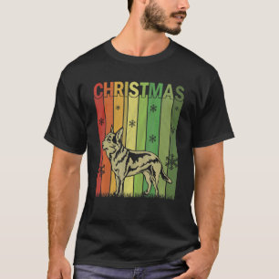 Xmas Pyjamas Matching Retro Australian Cattle Dog  T-Shirt