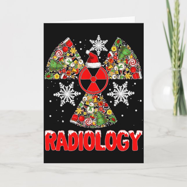 Xmas Radiology Christmas Radiologist Xray Tech Cut Card (Front)