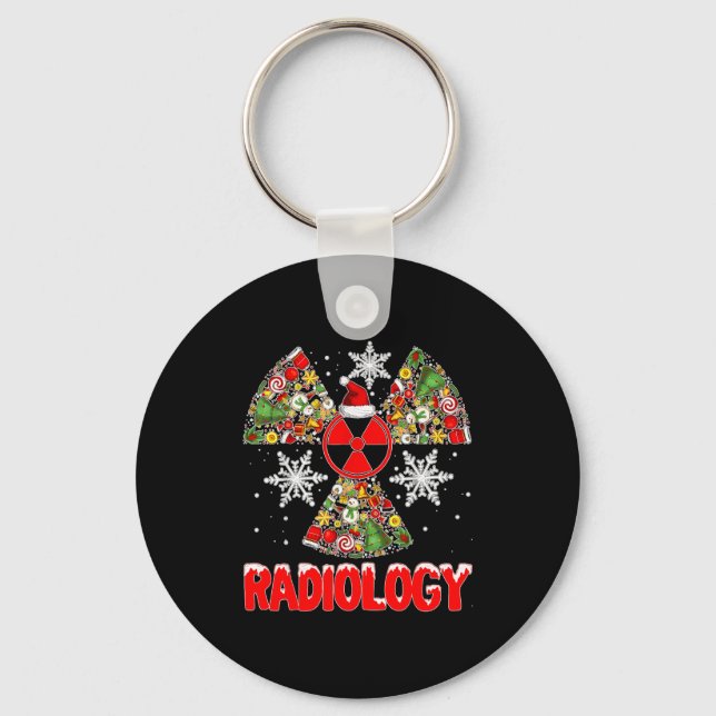 Xmas Radiology Christmas Radiologist Xray Tech Cut Key Ring (Front)