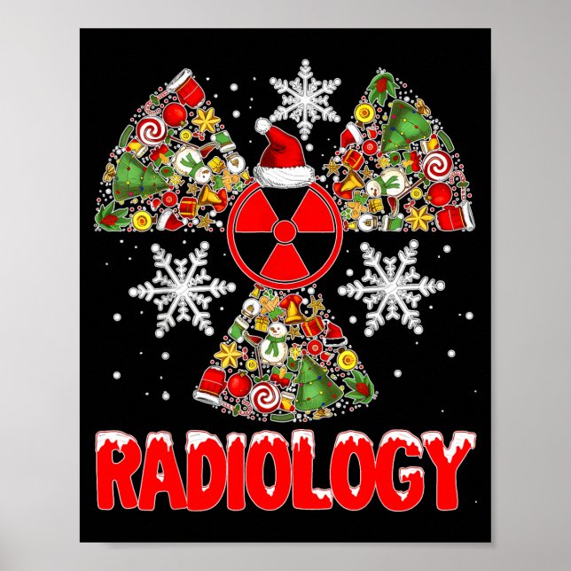 Xmas Radiology Christmas Radiologist Xray Tech Cut Poster (Front)