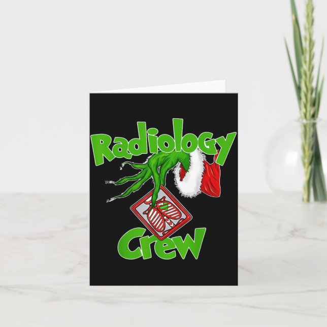 Xmas Radiology Christmas Radiologist Xray Tech Fun Card (Front)
