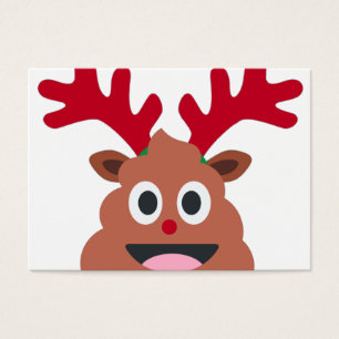 xmas reindeer poo emoji
