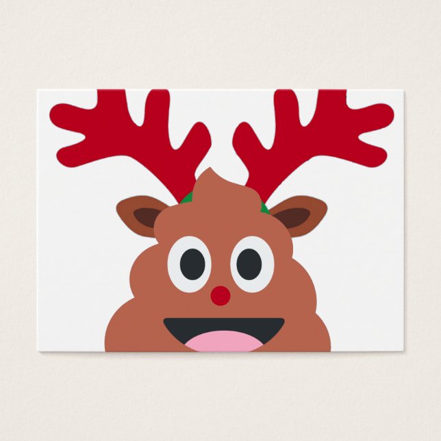 xmas reindeer poo emoji (Front)