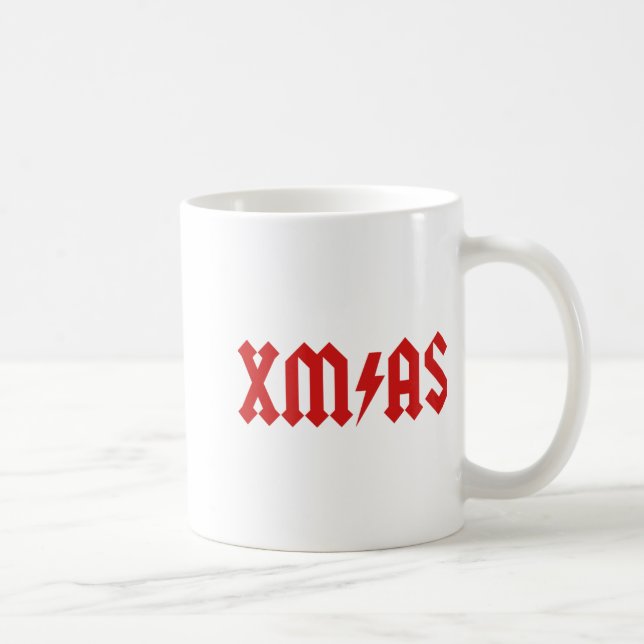 Xmas Rock Roll Heavy Metal Funny Christmas Xmas Fu Coffee Mug (Right)