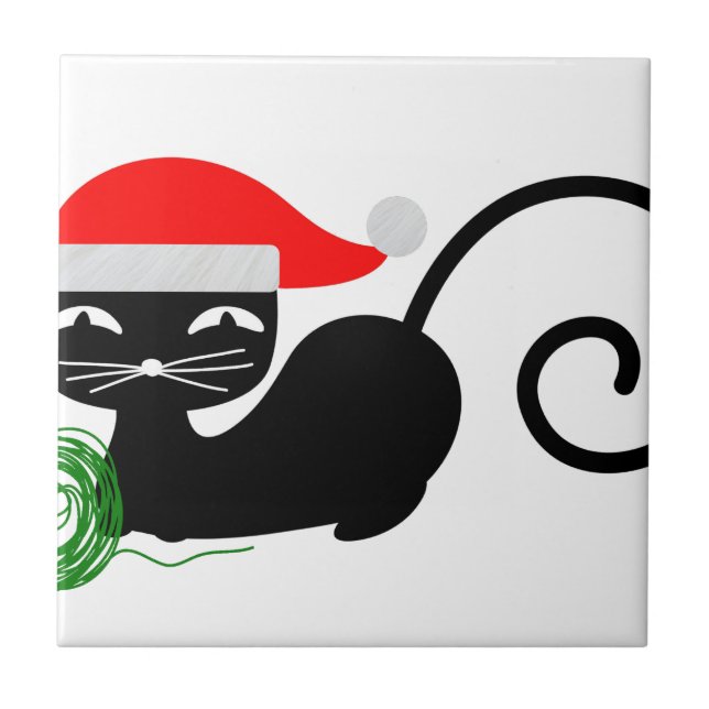 xmas santa cat tile (Front)