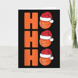 Xmas Santa Claus Basketball Christmas Card