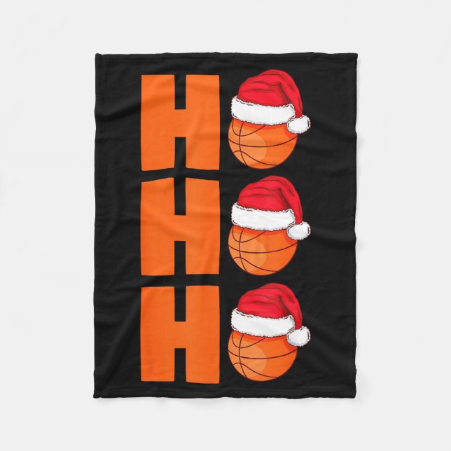Xmas Santa Claus Basketball Christmas  Fleece Blanket (Front)