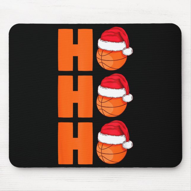 Xmas Santa Claus Basketball Christmas  Mouse Mat (Front)