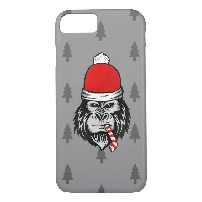 xmas santa claus gorilla Case-Mate iPhone case (Back)