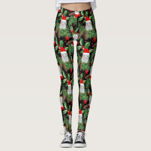 xmas santa claus guinea pig leggings