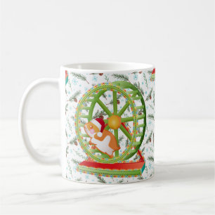 xmas santa claus hamster coffee mug