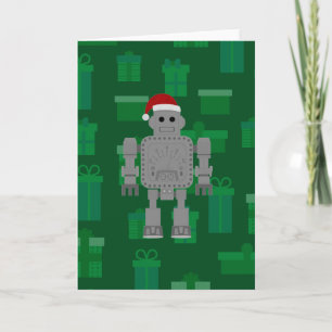 xmas santa claus robot invitation