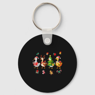 Xmas Santa Gingerbread Goose Merry Christmas Men W Key Ring