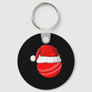 Xmas Santa Hat Christmas Cricket Key Ring