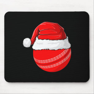 Xmas Santa Hat Christmas Cricket Mouse Mat