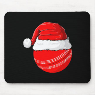 Xmas Santa Hat Christmas Cricket  Mouse Mat