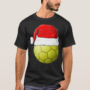 Xmas Santa Hat Christmas Handball T-Shirt
