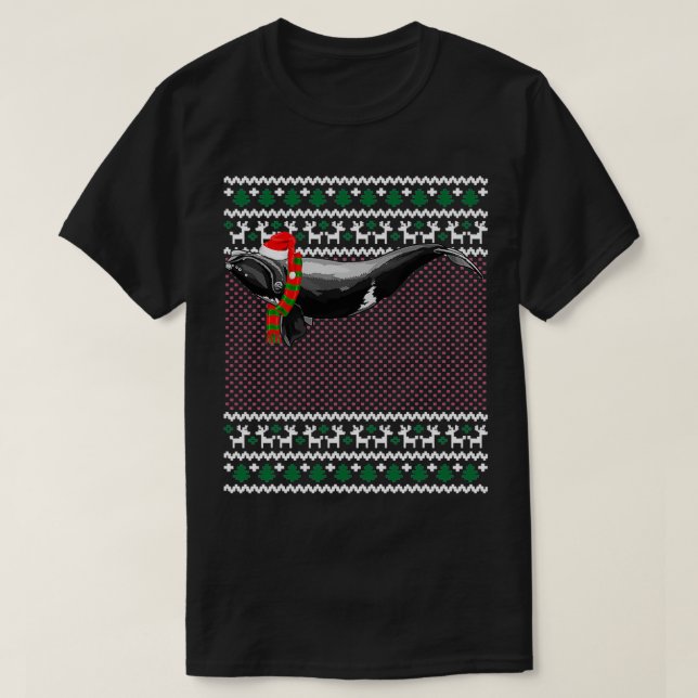 Xmas Santa Hat North Atlantic Right T-Shirt (Design Front)