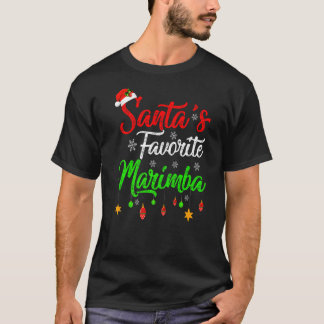 Xmas Santa S Favourite Marimba Christmas T-Shirt