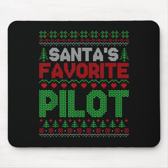 Xmas Santa's Favorite Lot Funny Ugly Christmas Swe Mouse Mat (Front)