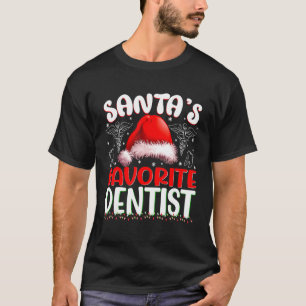 Xmas Santa's Favourite Dentist Christmas T-Shirt