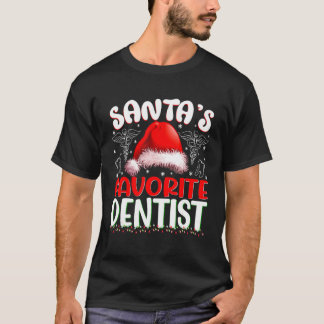 Xmas Santa's Favourite Dentist Christmas T-Shirt