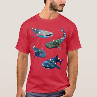 XMas Shark Ocean Sea Fish Christmas Lights Whale S T-Shirt