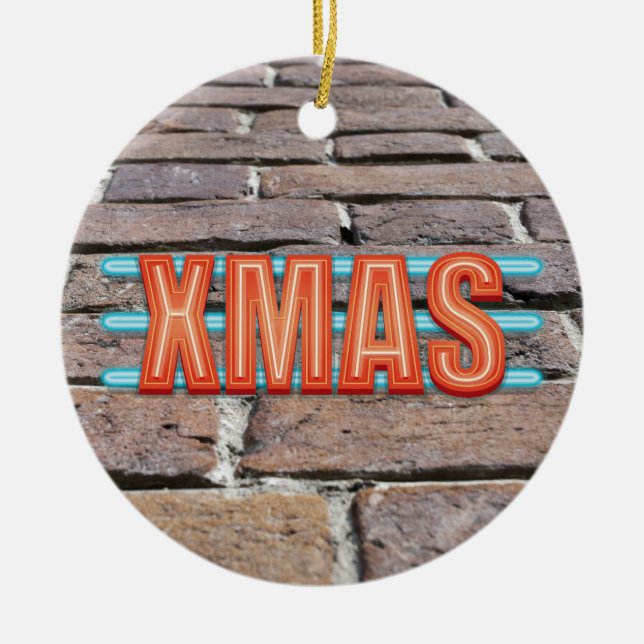 XMAS Sign Ceramic Tree Decoration (Front)