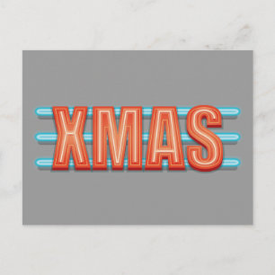 XMAS Sign Holiday Postcard