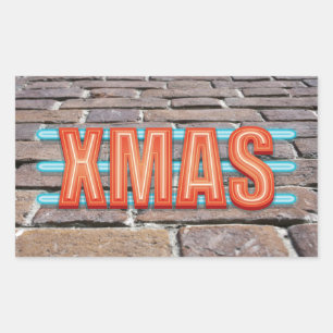 XMAS Sign Rectangular Sticker