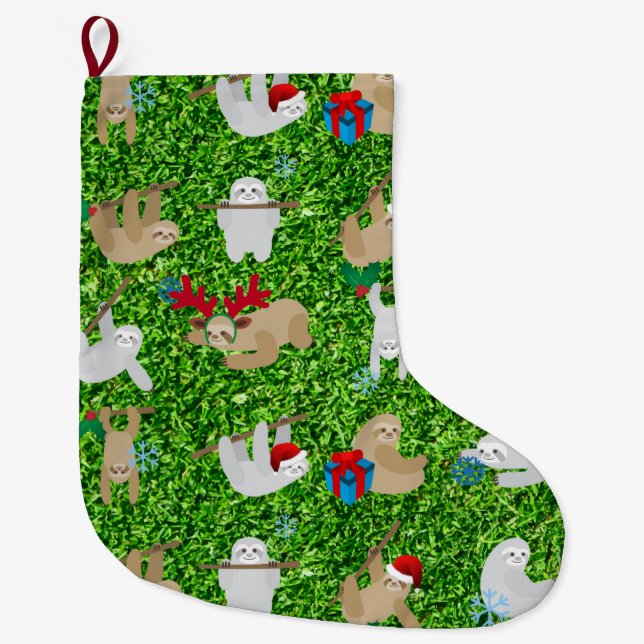 xmas sloth christmas stocking (Front)