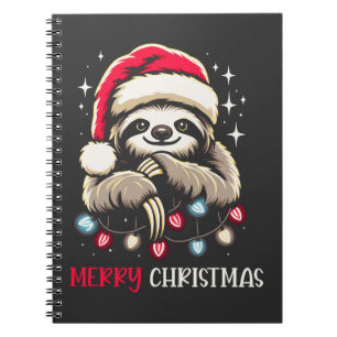 Xmas Sloth Festive Santa Notebook