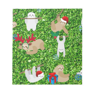 xmas sloth notepad