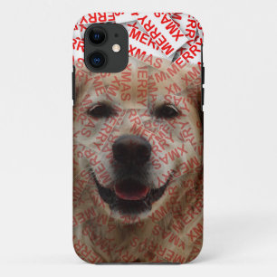 Xmas Smiling Golden Retriever Dog iPhone 11 Case