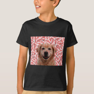 Xmas Smiling Golden Retriever Dog T-Shirt