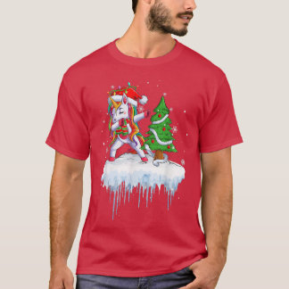 XMas Snow Winter Christmas Fairy Lights Unicorn Da T-Shirt