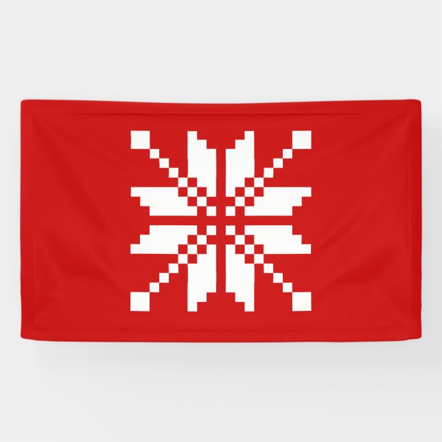 Xmas Snowflake Christmas Pattern Banner (Horizontal)