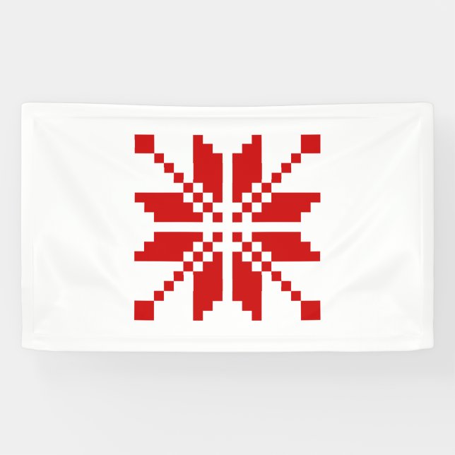 Xmas Snowflake Christmas Pattern Banner (Horizontal)