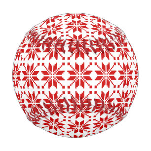 Xmas Snowflake Christmas Pattern Baseball