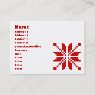 Xmas Snowflake Christmas Pattern Business Card