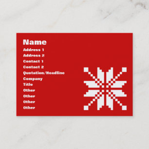 Xmas Snowflake Christmas Pattern Business Card